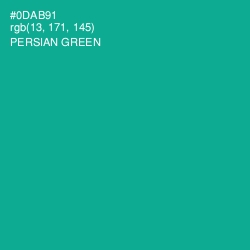 #0DAB91 - Persian Green Color Image
